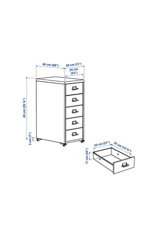 Ikea Helmer Keson, Siyah, 28x65 Cm