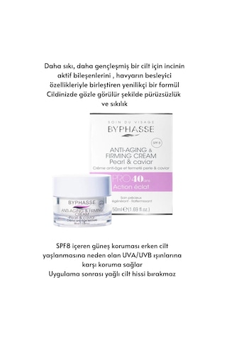 Byphasse Anti-Aging Pro40 İnci ve Havyar Özlü Yaşlanma Karşıtı Krem 50 ML
