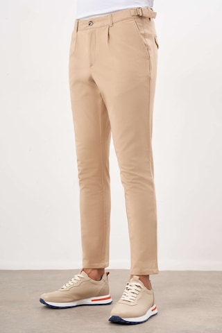 Erkek Açık Kahve Yazlık Pileli Slim Fit Chino Pantolon 24ys003008405 Açık Kahve Açık Kahverengi