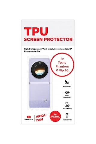 Tecno Phantom V Flip 5g Arka Ve Yan Koruyucu Tpu Film