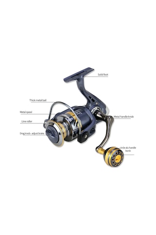 Sones Yumoshı Ks5000 Döner Olta Makarası Metal Salıncaklı Metal Bardak Makara