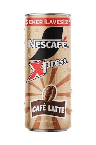 Nescafé Xpress Café Latte Şeker İlavesiz Soğuk Kahve 250ml X24 Hazır