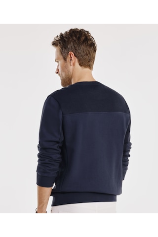 Yargıcı Triko Detaylı Sweatshirt 25yesw9001x 004 Lacivert
