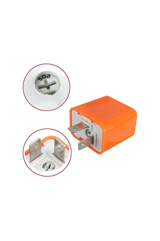 Geeroyoo Motorsiklet 12v 2 Pin Led Flaşör Rölesi, Çiftli Paket, Siyah, Frekans Ayarlı, Ters Polarite Ve Kısa Devre Korumalı
