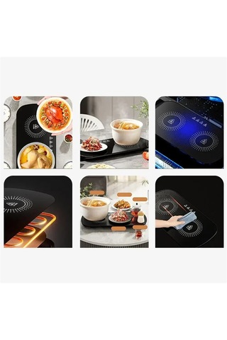 Yemek Elektrikli Isıtma Plaka Isıtıcı Sıcak Tabak Altlığı Tabak Altlığı Beyaz Beyaz