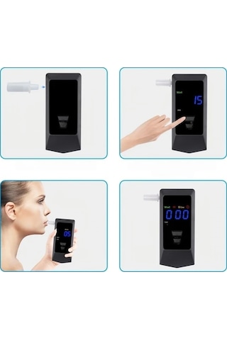 Xuweiwei Aat088 Şarj Edilebilir Dijital Alkolmetre Led Ekran Usb Şarj 8 Yedek Ağızlık Kişisel Ve Profesyonel Kullanım İçin Taşınabilir