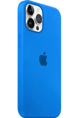 Apple Uyumlu iPhone 14 Pro Max Logolu İçi Kadife Silikon Lansman Kılıf-10 Renk