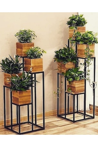 Metal Çiçeklik Modeli Çiçeklik Sehpası 4 Katlı Saksılık Diğer