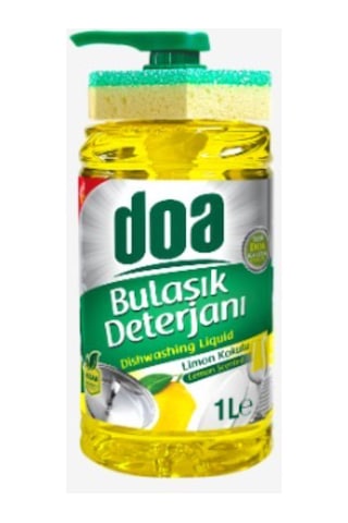 Doa Sıvı Bulaşık Deterjanı Limon Kokulu 1 Lt Süngerli X 4 Adet