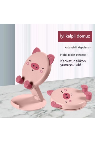 Aurora Sevimli Karikatür Tarzımasaüstücep Telefonu Tutucu Pembe Pembe