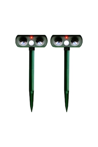 Ganzhoushop Ultrasonik Sensörlü Pır Kovucu Işık Hayvan Güneş Güçlü Enerjili Cbtx Adet 2 Aw