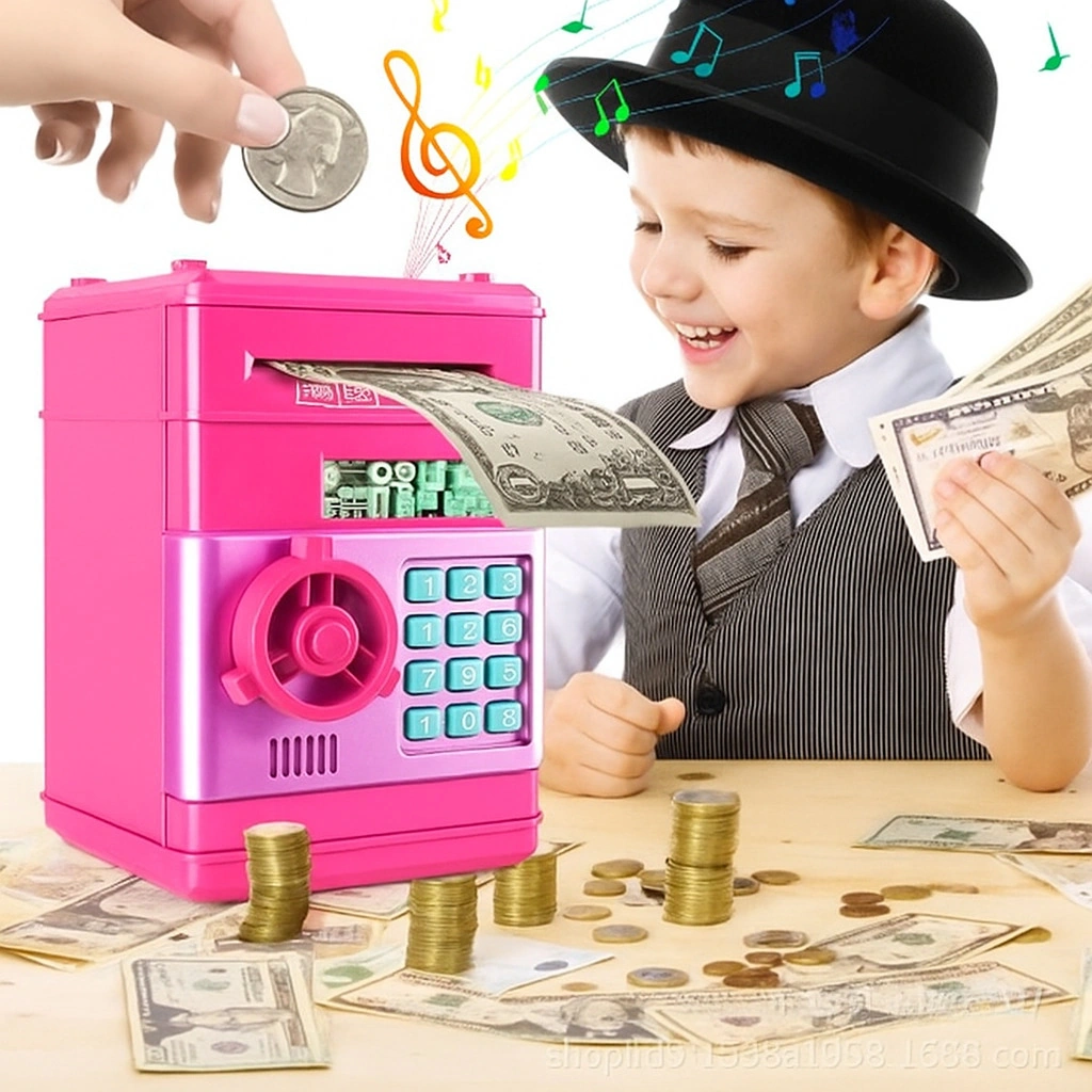 Elektronik Şifreli Kasa Otomatik Kağıt Para Alan Atm Kumbara 5256