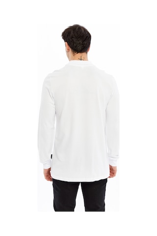 Uniprom Erkek Uzun Kollu Polo Yaka Pamuk Tişört Uzun Kollu T Shirt Beyaz Beyaz