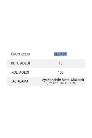 Jameson Jls 131 Limit Swıtch Ayarlanabilir Metal Makaralı Çift Yön