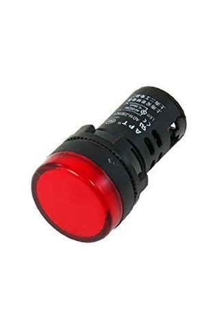 Kırmızı 220v Pano Tipi Led Gösterge Işığı Yuvarlak Sinyal Lambası