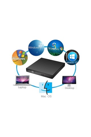 Wozlo Harici DVD-RW USB DVD Writer External DVD-RW DVD Okuyucu Yazıcı
