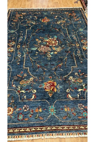 El Dokuma Afghan Halısı Mor