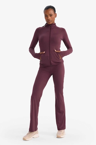 Defacto Fitted Vücuda Oturan Ultra Soft Dik Yaka Çift Cepli Parmak Detaylı Fermuarlı Spor Hırka B3985ax26spbn277 Kahve-bn277