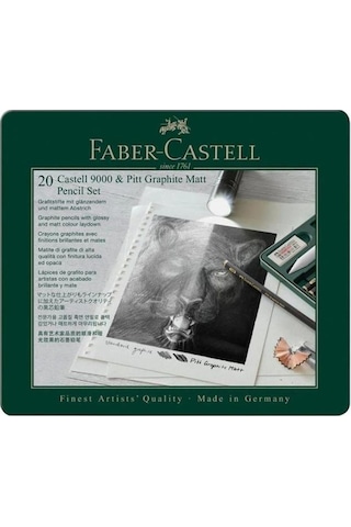 Faber Castell Metal Kutu Pitt Graphite Matt Dereceli Kalem Seti