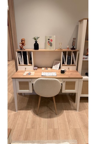 Corso Çalışma Masası Ve Üst Modül Küçük Krem