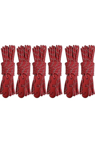 Springsun 6 Adet 4m Led Işıklı Dış Mekan Tente Bağlantı Kordonu - Dayanıklı Polyester Nylon, S Tipi Kilitli Rengi Çok Renkli