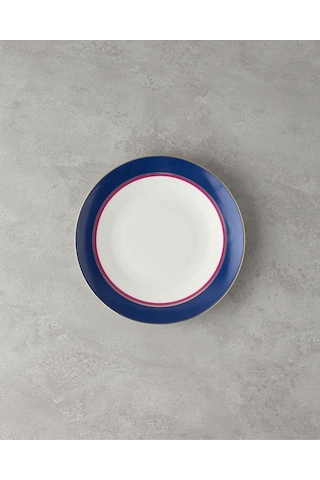Lexroo Carny Bone Porselen Servis Tabağı 25 Cm Lacivert