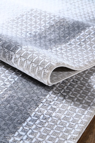 Safir 4038 Gri Uzun Ömürlü Yumuşak Polyester Halı Gri