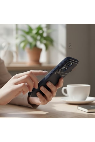 Xiaomi Poco F8 Pro Uyumlu Kılıf Karbon Tasarım Kamera Korumalı Silikon Telefon Kılıfı Kapak Lacivert