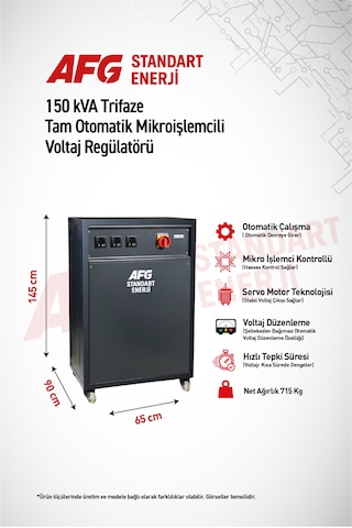 150 Kva Trifaze Tam Otomatik Mikroişlemcili Voltaj Regülatörü