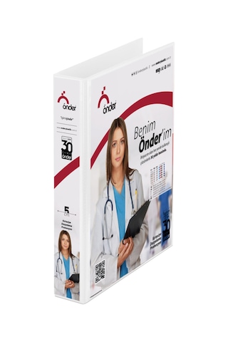 Önder Sunum Klasörü 4 Halkalı 20 Mm A4 Beyaz 2012-5