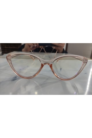 Vivera Pudra C02 Kadın Mavi Işık Korumalı Ekran Cat Eyes Gözlüğü