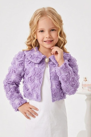 Mnk Baby & Kids Luvia Lase Detay Kız Çocuk Bolero M00812 Lila