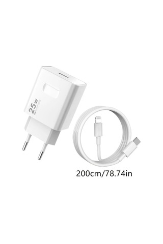 Honeybeeshop Beşli Fiş 2m Veri Kablosu Samsung İpdone Uyumlu Hızlı Şarj Cihazı 25w Usb C Ve Usb Cden Lightning Kablolu