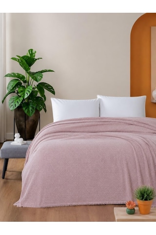 Macar Çift Kişilik Pike Pamuklu Yatak Örtüsü 220x230 Pembe Diğer
