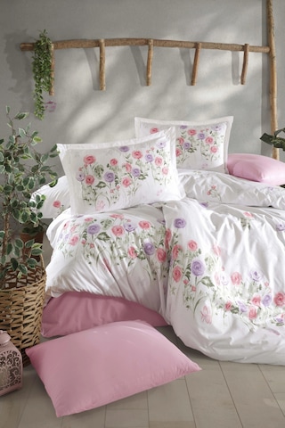 Clasy Ranforce Nevresim Takımı Tek Kişilik Helenka V1 Pembe