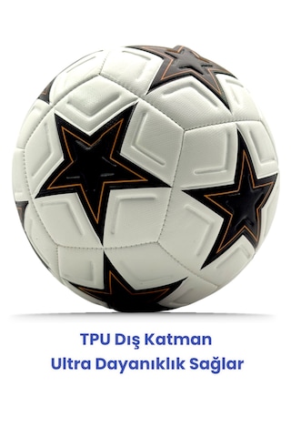 Futbol Topu Şampiyonlar Ligi Beton + Çim Zemin Pompa BSF34-1 Çok Renkli