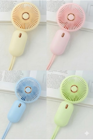 Mini Taşınabilir Fan Type-c Şarjlı El Vantilatörü Mavi Fn-65