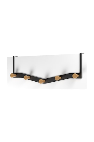Teknotel Kapı Arkası Askı Organizer Çanta Kıyafet Askısı Metal Siyah Mg079 Siyah