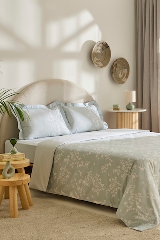 Kaşmir Home Fancy %100 Pamuk Çift Kişilik Nevresim Takımı Mint