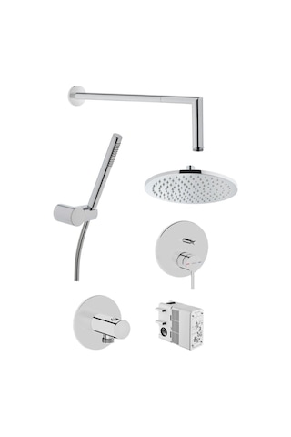 VitrA Origin Krom Ankastre Tepe Banyo Duş Seti Krom