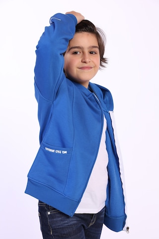Toontoy Kids Toontoy Erkek Çocuk Cep Dıfferent Style Tıme Baskılı Hırka Gri Melanj