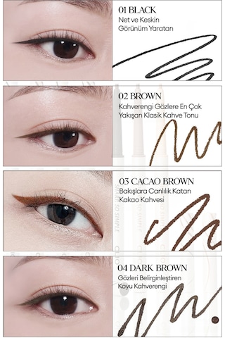 Suya Dayanıklı, İnce Uçlu Göz Kalemi Clıo Sharp So Simple Waterproof Pencil Liner 005 Ash Brown 05