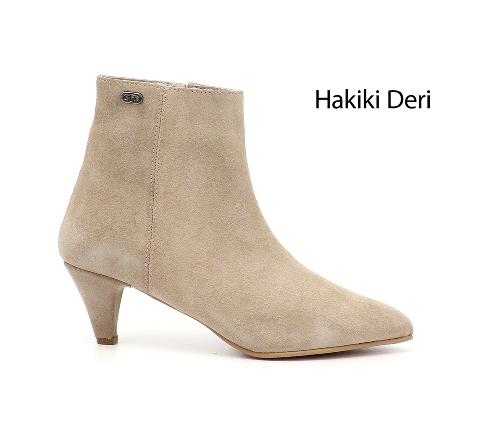 Gönderi(R) Gönderi R Kadın Bej Süet Fermuarlı Sivri Burun Hakiki Deri Bot Gkzb13453443 Bej