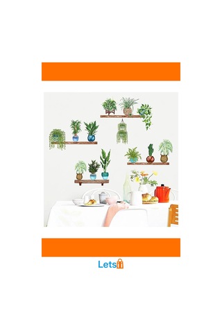 Yeşil Yapraklı Tropikal Bitkiler Duvar Stickerı 90x35 Cm 10 Adet Çok Renkli