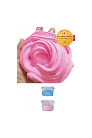 Ele Yapışmayan Pembe-mavi Slime 2 Li Pofuduk Slaym Oyun Hamuru