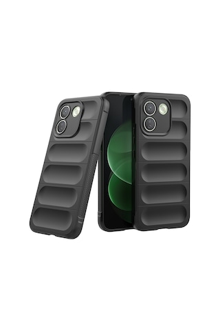 Xiaomi Redmi Note 17 Pro Max Kılıf Elde Tutma Kolaylıkla Kaydırmaz Kenar Line Dizayn Optietnik Kapak Siyah
