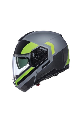 N90-3 06 Roboto 346 Çene Açılır Motosiklet Kaskı Gri Siyah Yeşil L Çok Renkli