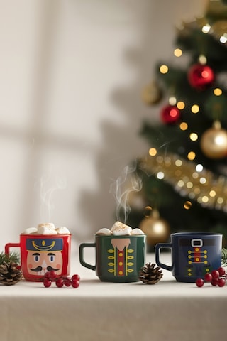 Nutcracker 3'lü Stackable Kupa Seti 180 Cc Renkli