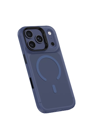Apple Uyumlu iPhone 17 Pro Max Kılıf M-safe Şarj Özellikli Benks C-magnet Lucid Armor Kapak Mavi Mavi