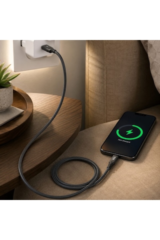 Flayse Hızlı Şarj Ve Data Aktarım İphone 11 Uyumlu 2 Metre Nylon Kablo